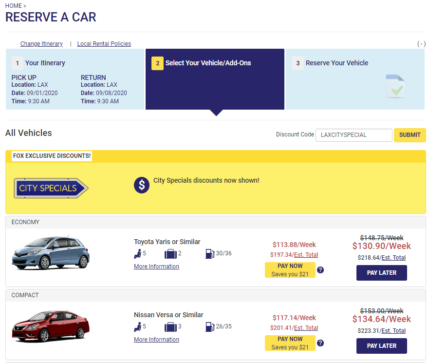 City Specials Can Save You More on Your Next Rental Car